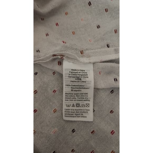 Madewell Peplum Crossover Top in Rainbow Clipdot XL Festival Boho Colorful Light - Picture 6 of 12